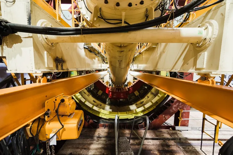 捷運綠線八德區第一台潛盾機。桃園市府提供