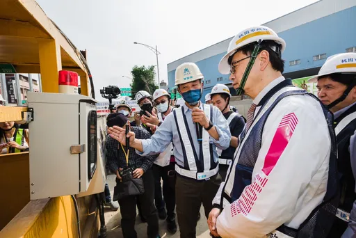 桃園捷運綠線八德區首台潛盾機啟用 張善政:逐步邁向通車的美好願景