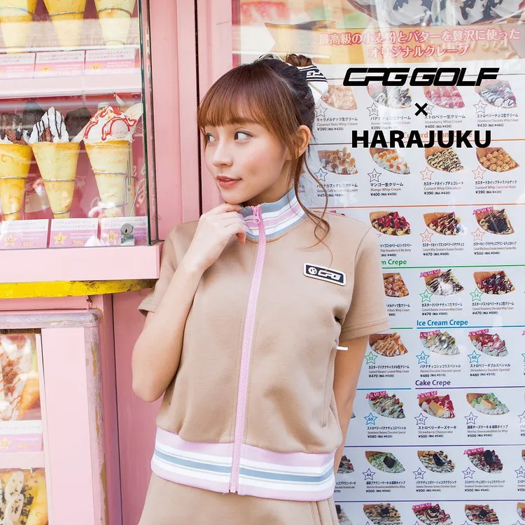 林襄在原宿竹下通的可麗餅店前拍照。翻攝林襄IG