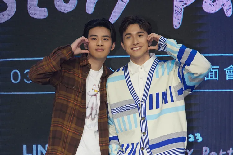 H3演員劉韋辰（左）、張瀚元。LINE TV提供