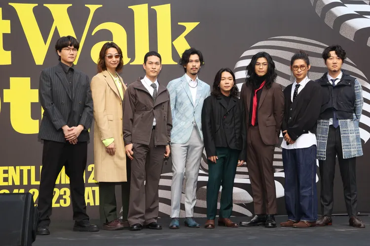 樂團宇宙人與麋先生皆以充滿自我風格的西裝造型參與2023 GQ Suit Walk，展現「Gentleman 2.0台仕精神」。彭欣偉攝