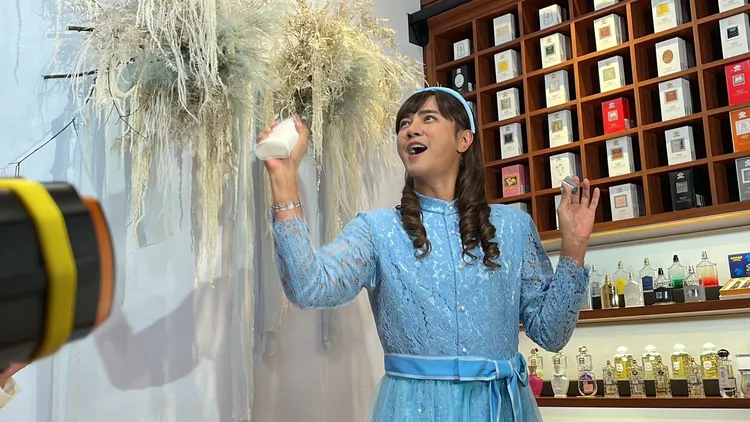 「朱碧石」談到工作近況。彭欣偉攝