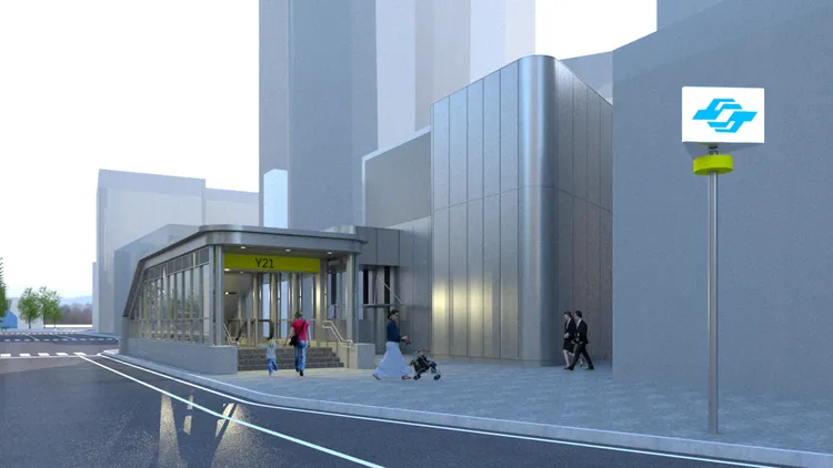 Y21站出入口模擬圖。捷運局提供