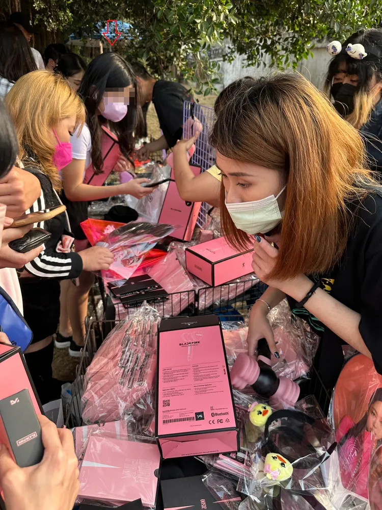 李晶晶女兒（箭頭處）也喜歡BLACKPINK。特勤中心攝