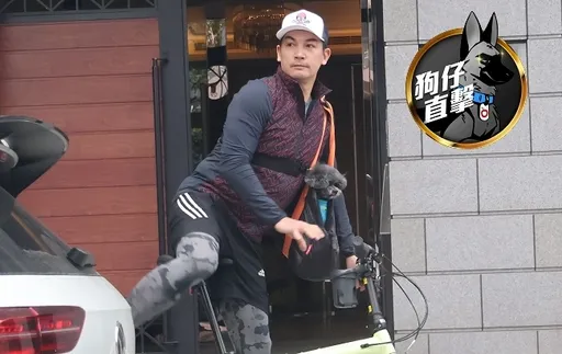 狗仔直擊|「鄉土劇男神」伊正連假陪她 內湖明星村騎鐵馬