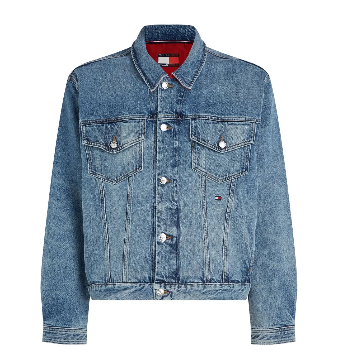 Tommy x Shawn春季系列男裝丹寧夾克,7680元。品牌提供