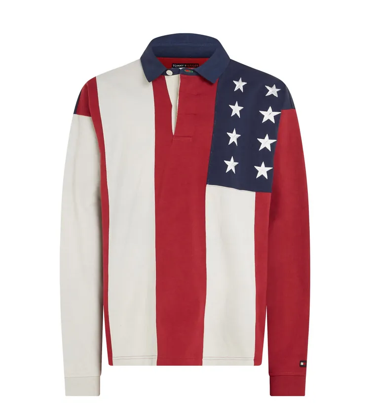 Tommy x Shawn春季系列國旗橄欖球衫，7980元。品牌提供