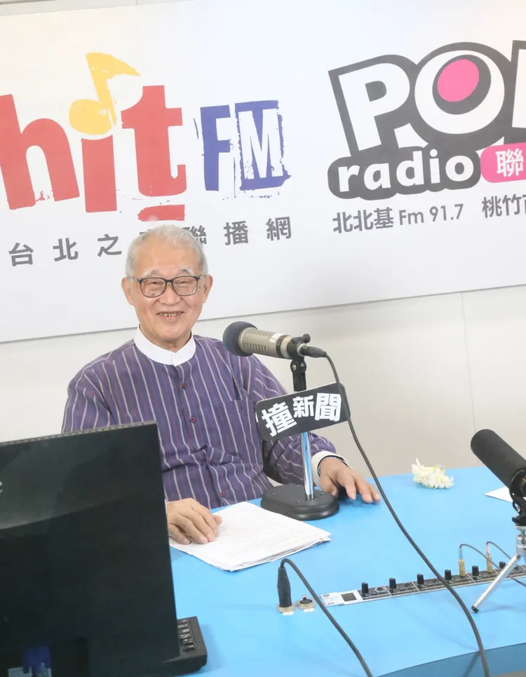 王建煊在廣播節目上暢談參選總統的動機。POP撞新聞提供