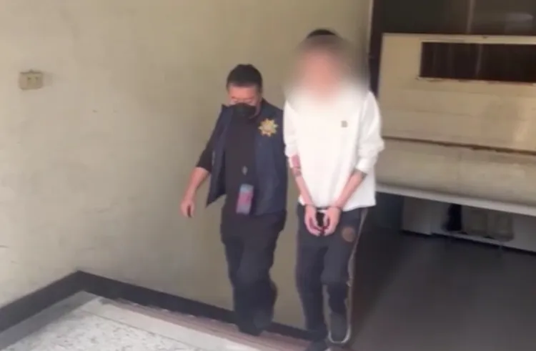 番男遭警方送辦。翻攝畫面