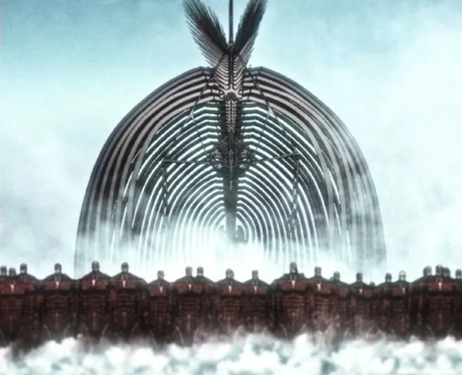 艾連成為巨人的最終形態，發動地鳴毀滅世界。翻攝anime_shingeki推特