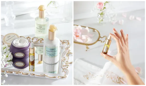 SABON端磨砂手膜養玉手 指緣油漂浮玫瑰花瓣好夢幻