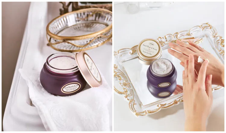 白玫瑰賦活磨砂手膜，125ml／1680元。品牌提供