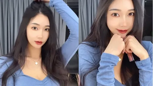 長髮妹14秒誘惑！燦笑電眼勾魂　本尊竟是50萬音樂系女神