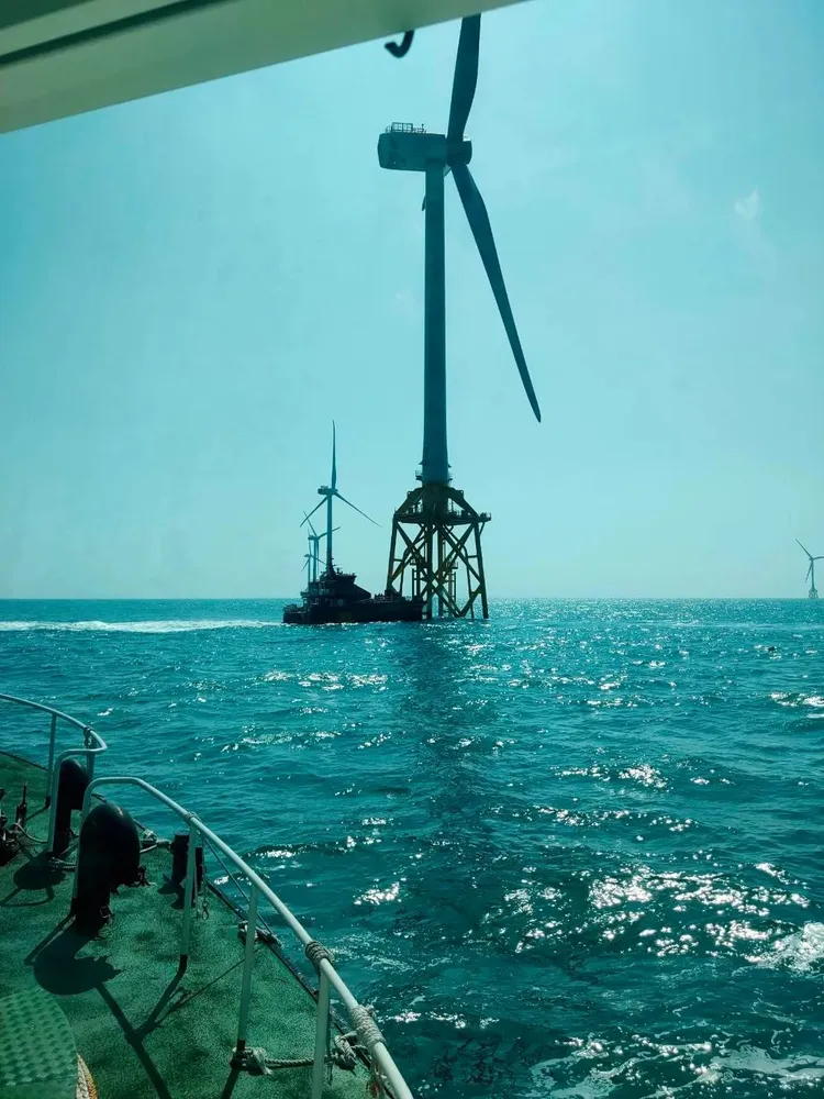 發現男屍的風電基座離岸約9公里。資料照片