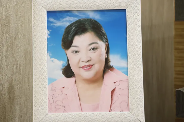 陳美雲靈堂選用遺照。鄭孟晃攝
