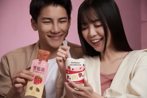 麥當勞外送買1送1!草莓甜點、BT21聯名韓風炸鷄腿限期開賣