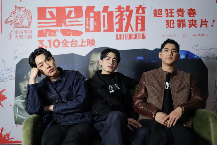 蔡凡熙（左起）、宋柏緯、朱軒洋稱讚柯震東是位很溫暖的大哥哥。鄭孟晃攝