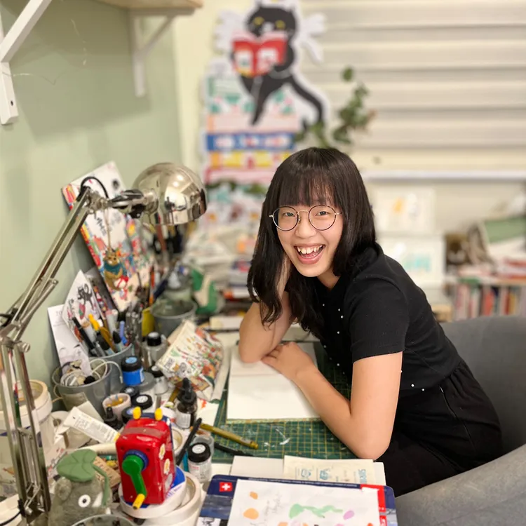 吳欣芷多次入圍波隆納插畫展 。吳欣芷提供