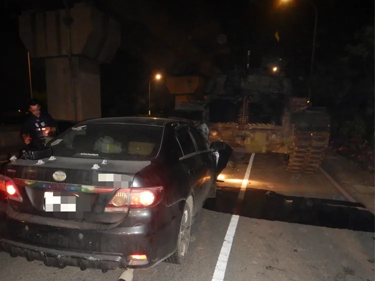 車禍現場，楊梅警分局提供