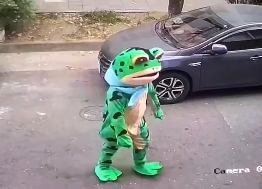 嚇壞人！國小外出現「青蛙裝」男朝校園擲物　警一追才知真相是這樣