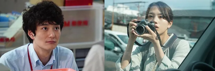 片中在郵局工作的岡田將生（左）做什麼都搶快，清原果耶則是慢半拍。劇照