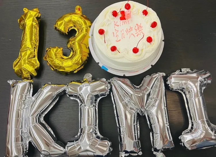 大兒子Kimi也是紅葉蛋糕。翻攝林志穎IG