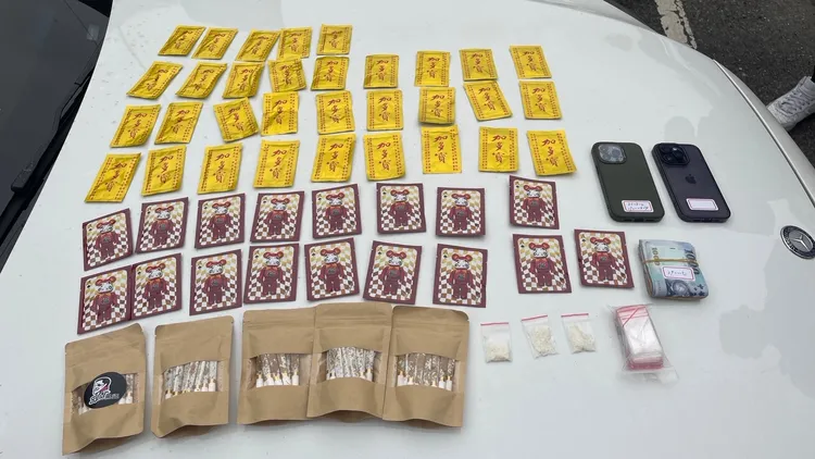 警方查扣的毒品。翻攝畫面