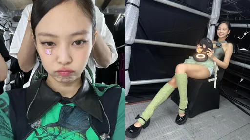 Jennie很會撩!來台倒數暖場灑辣照 嘟嘴裝可愛「白色小褲褲」露餡了