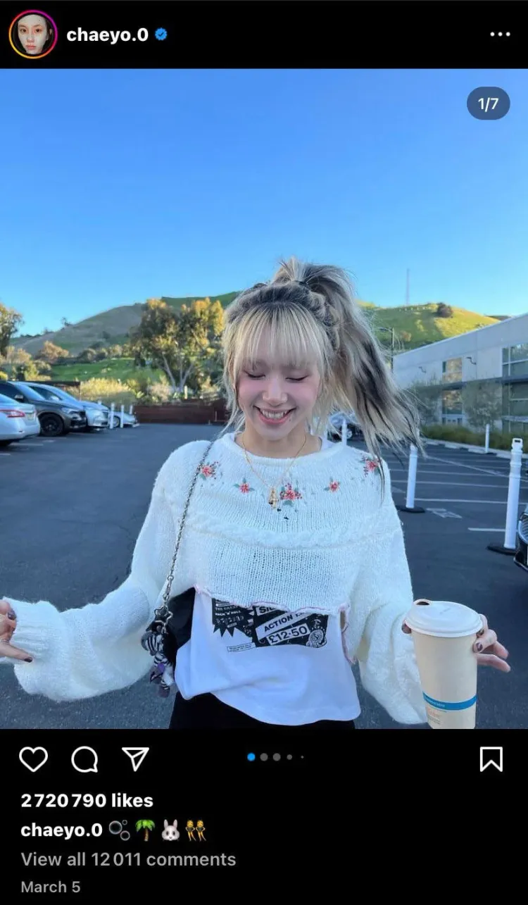 彩瑛被抓包不只穿了一次帶有納粹圖案的T恤。翻攝theqoo