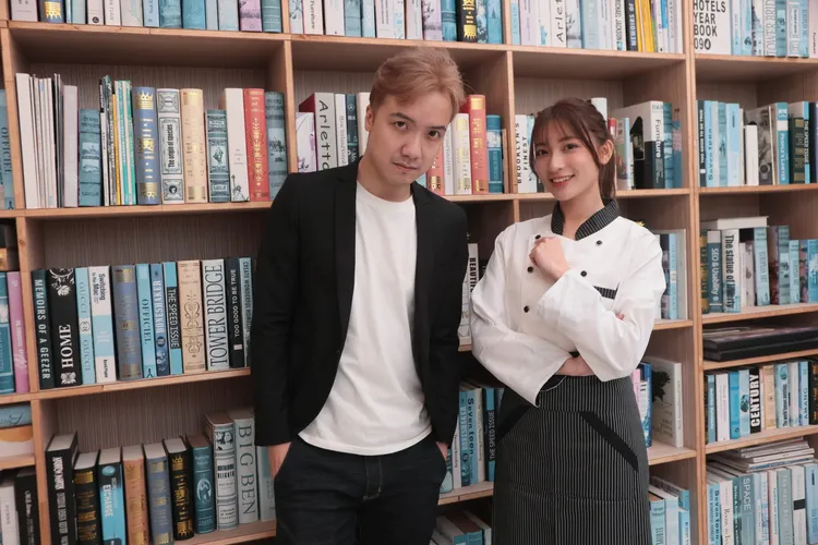 圤智雨（左）是林彤的經紀人。彭欣偉攝