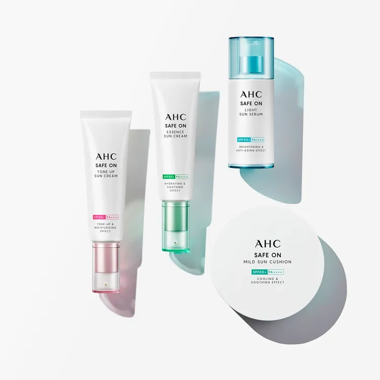 AHC推出全新4款防曬新品，防曬、修護雙管齊下。業者提供