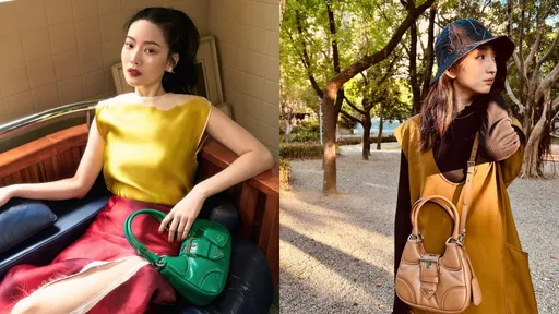 人妻閒曬包!柯佳嬿背PRADA當文青 曾之喬「撕裂」裙直通大腿根超賣力