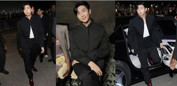 RM於日前受邀出席義大利精品BOTTEGA VENETA 2023秋冬大秀。品牌提供