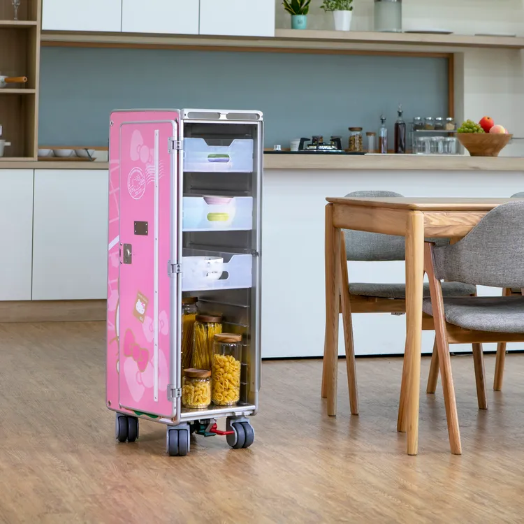 餐車附設7個活動式抽屜，適合用於收納家中物品。業者提供