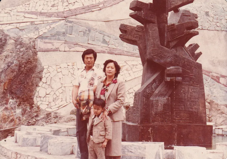 蕭煌奇與父親的合影。好莉嗨