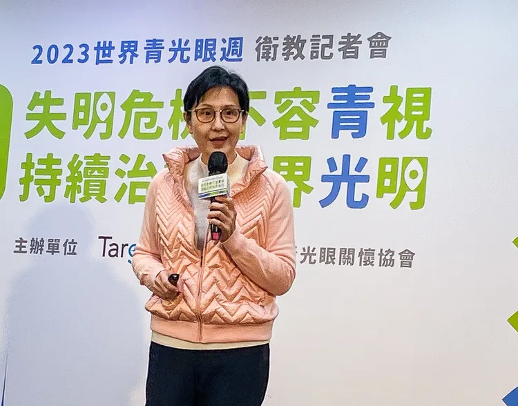 劉瑞玲提到，近年來罹患原發開放性青光眼的年齡層有下降趨勢。賴昀岫攝