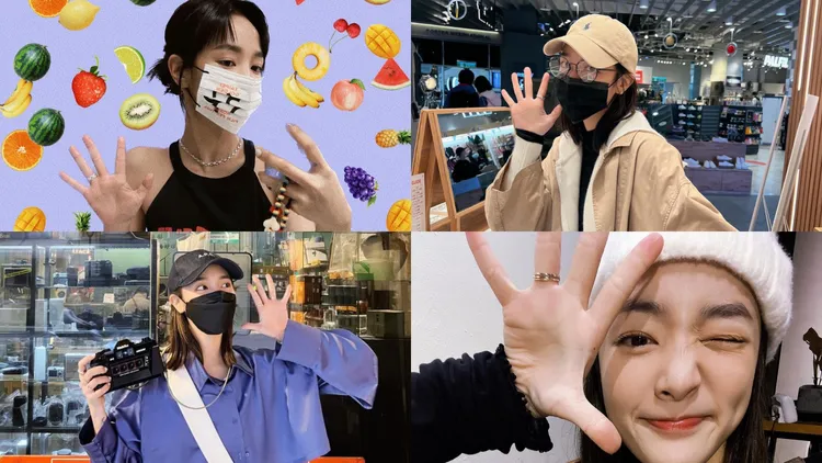 王淨慣用拍照姿勢曝光。翻攝王淨IG