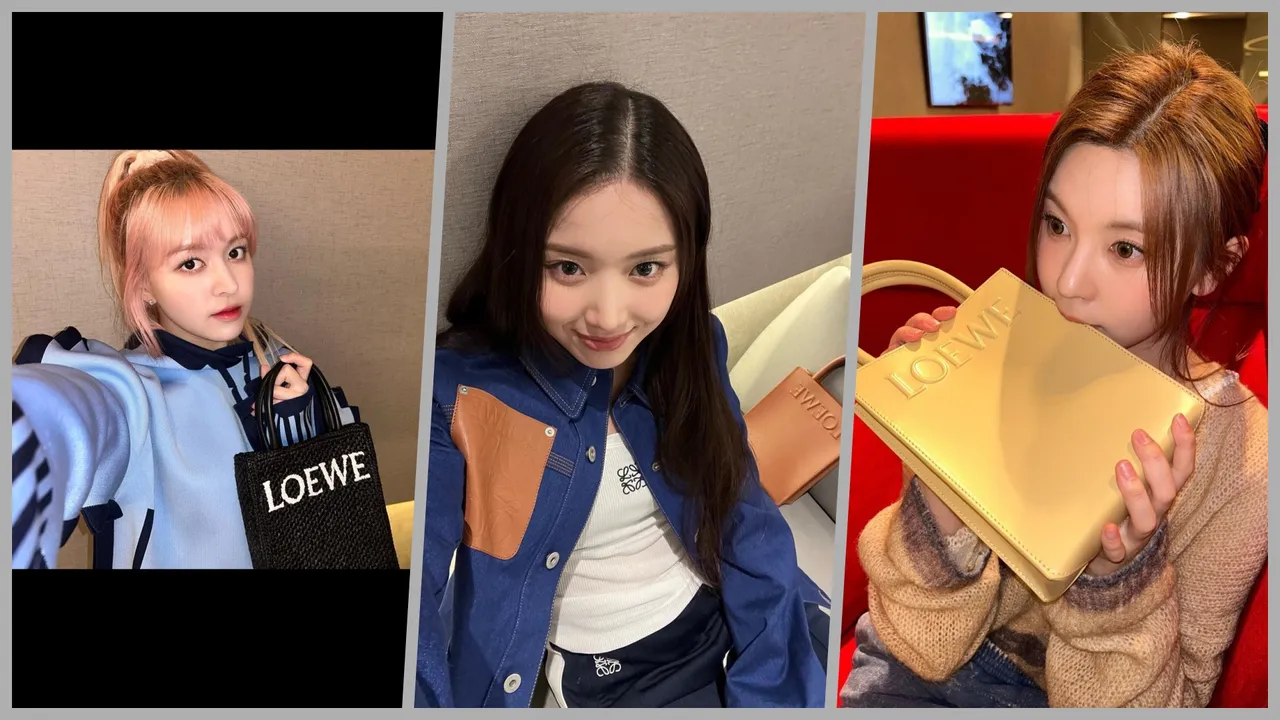 身为LOEWE品牌大使,NMIXX成员都有穿戴不完的品牌时髦新鲜货,像是Lily朴真(左起)、Jiwoo金智羽、Bae裴真率就别晒出所拥有的品牌新包款。翻摄nmixx_official IG