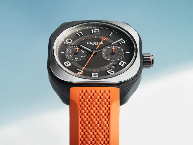 Hermes H08單按紐計時碼錶，48萬7000元。品牌提供
