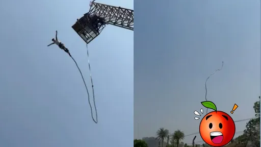 泰國玩高空彈跳繩子竟斷了！　男子10層樓高平台直墜畫面曝光