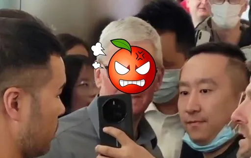 庫克與北京民眾合照竟遭「中國手機圍攻」 當場變臉網熱議