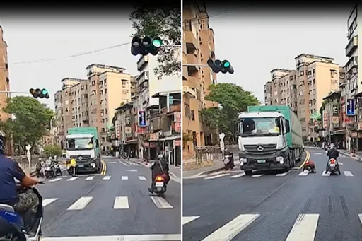 愛惜生命請遠離大車!7旬婦過馬路進入視線死角 慘遭吞噬畫面曝