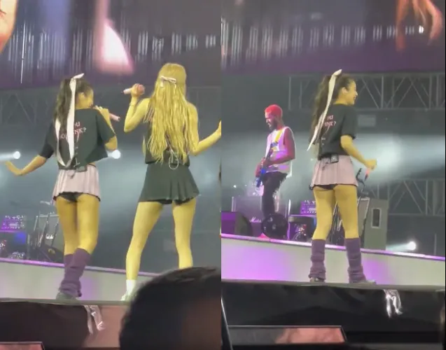 Jennie超短裙露出屁股微笑曲線。翻攝ch_blackpink TikTok 