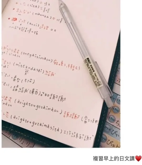 林襄超勤奮，努力學習日文。翻攝自林襄IG