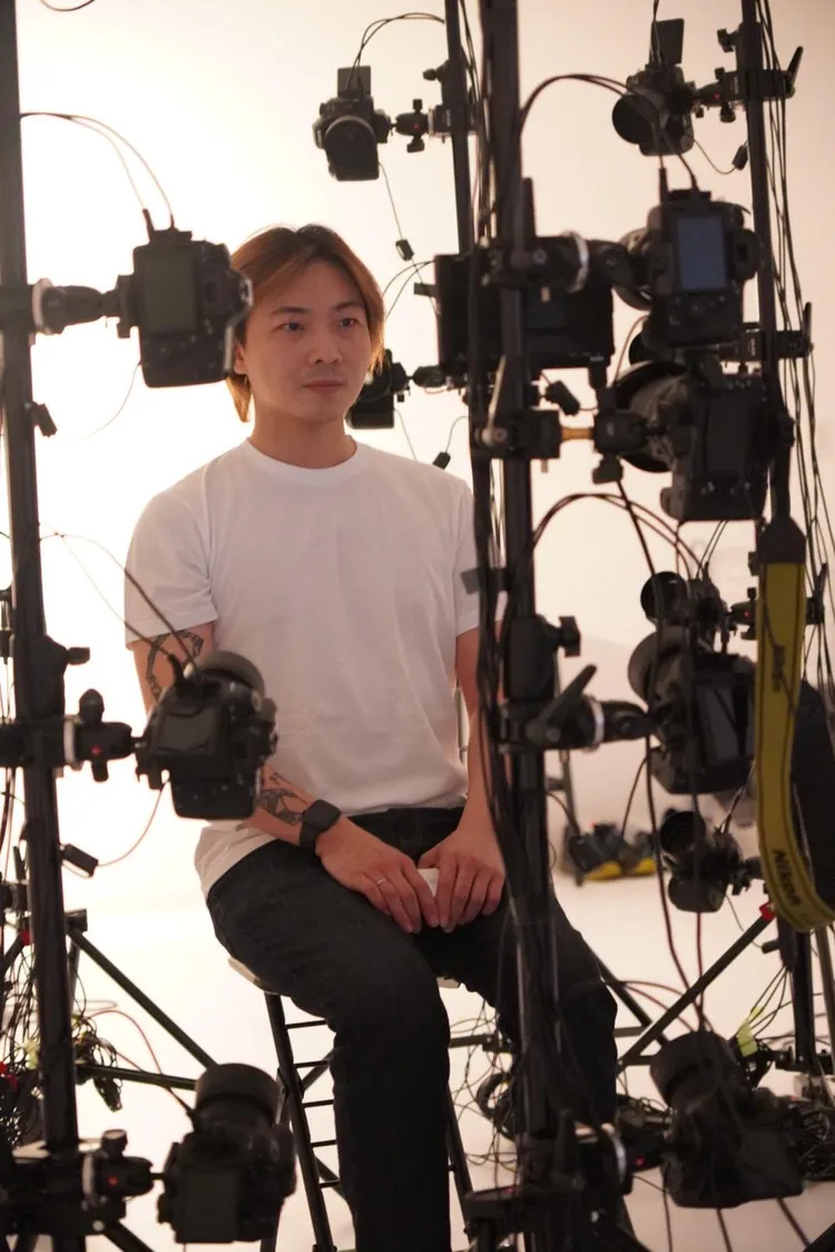 柯孟融接受小島秀夫遊戲掃描建模。空殼影像提供