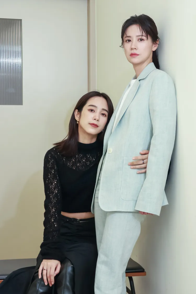 温貞菱（左）和林予晞是多年好友。趙世平攝