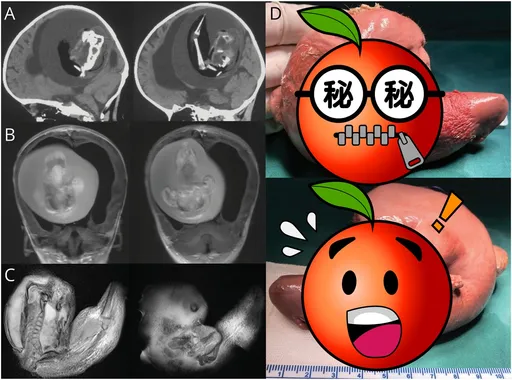 雙胞胎只生出1個　嚇！妹妹藏在姊姊頭殼裡