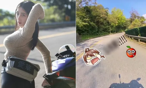 重機女神北宜公路險遭「它」擊落 回頭這舉動...被讚「太有愛心了!」