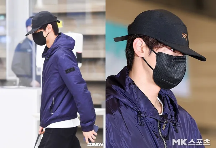 車銀優全身包得緊緊回到韓國。翻攝OSEN、MK體育