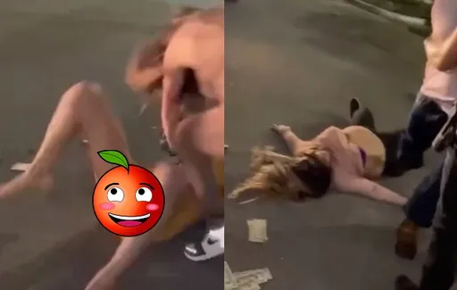 慎入！夜总会外辣妹打到「露底」　警卫重摔100公斤「龙级辣妹」止战